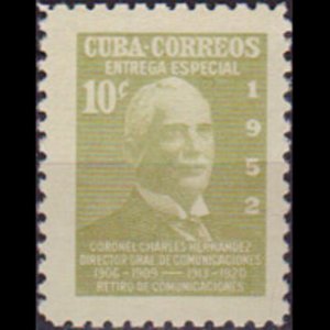 CUBA 1952 - Scott# E17 Col.Hernandez Set of 1 NH