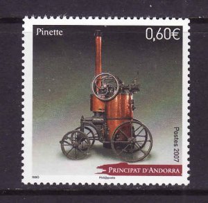 French Andorra-Sc#627-unused NH set-Engine-2007-