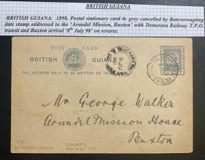 1898 Beteverwagting British Guiana Postal Stationery Postcard Cover To Buxton