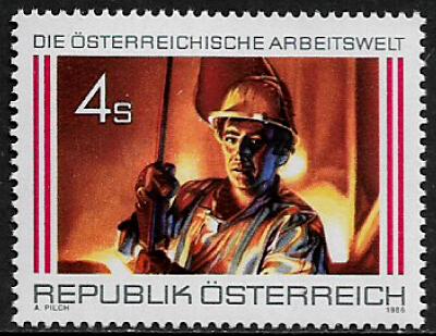 Austria #1376 MNH Stamp - Steel Workers