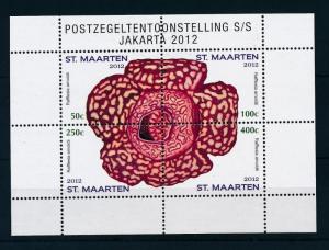 [SM085] St. Martin Maarten 2012 Rafflesia Arnoldii Flowers Expo Sheet MNH