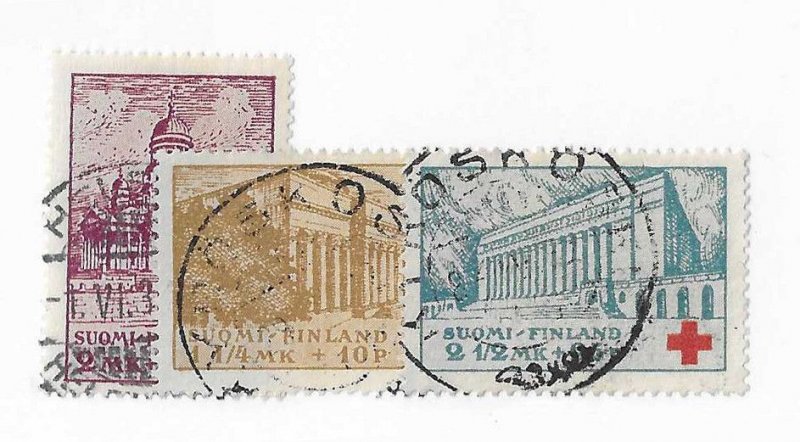 Finland Sc #B9-B11 set of 3 used VF