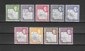 FALKLAND ISLANDS/FALKLAND ISLANDS DEPENDENCIES 1946/49 SG G9/G16 USED CAT £110