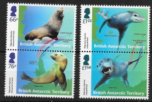 BRITISH ANTARCTIC TERR. SG766/9 2018 ATLANTIC FUR SEAL SET MNH (r)