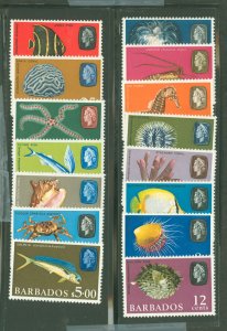 Barbados #267a-280B Unused Single (Complete Set)