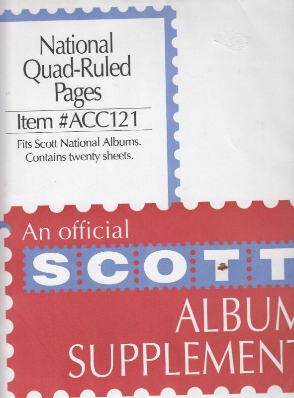 Scott Quad-Ruled Pages for National Albums 20 Sheets