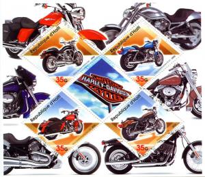 HAITI SHEET MNH HARLEY DAVIDSON MOTORCYCLES 