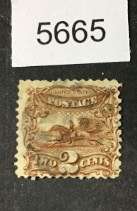 MOMEN: US STAMPS #113 USED $80 LOT #5665