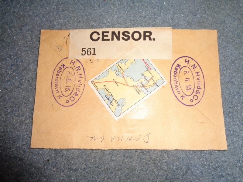 NORWAY CENSOR COVER W/POSTER STAMP