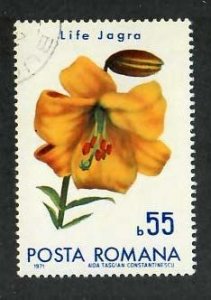 Romania; Scott 2251; 1971; Precanceled; NH; Flowers