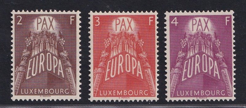 Luxembourg  #329-331  MNH  1957  Europa