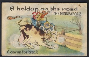 GENEALOGY - MINNEAPOLIS holdup road HORNED COW blue convertible people WITT