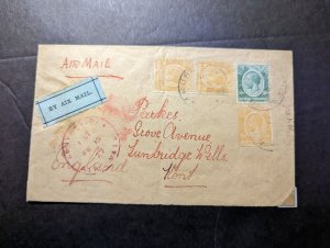 1927 British KUT Airmail Kenya to Kent England