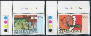 Zimbabwe 921-922,MNH. Children's stamp design contest winners,2002.