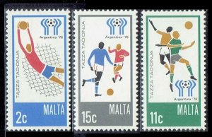 1978 Malta 571-573 1978 FIFA World Cup in Argentina