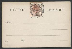 ORANGE FREE STATE ½d on postcard opted Arms, unused........................57022