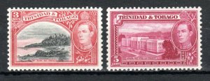 Trinidad and Tobago 1938-44 3c and 1941 5c SG 248 and 249b MH