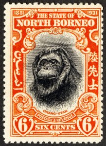 North Borneo Stamps # 186 MLH VF Gorilla