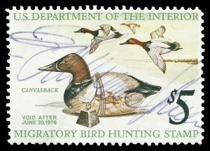 Scott RW42 $5.00 Duck Hunting Signed VF Part OG Corner Crease Cat $5