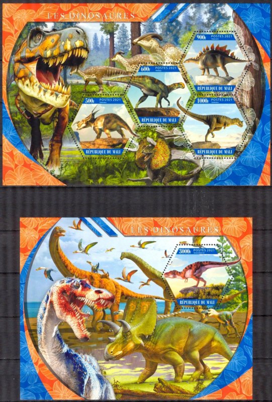 Mali 2021 Dinosaurs Sheet + S/S MNH