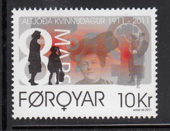 Faroe Islands 2011 MNH Sc #548 10kr Centenary International Women's Day