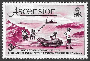 Ascension Scott 242 MH 3p Eastern Telegraph Company issue of 1979, Ship