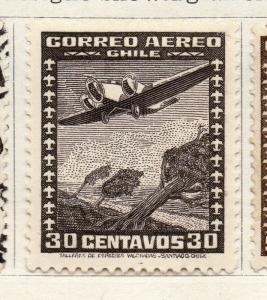 Chile 1934-36 Early Issue Fine Mint Hinged 30c. 089763