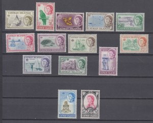 J48620 J L,Stamps 1962 cayman islands set mh #153-67 no 162 1sh low value