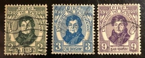 Ireland Scott# 80-82 VF Used Group of 3 Cat. $19.90