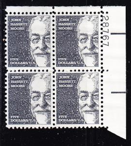 U.S.1965 $5 John B.Moore 2 Blocks of Four  Rotary Press + Tagged  VF/NH