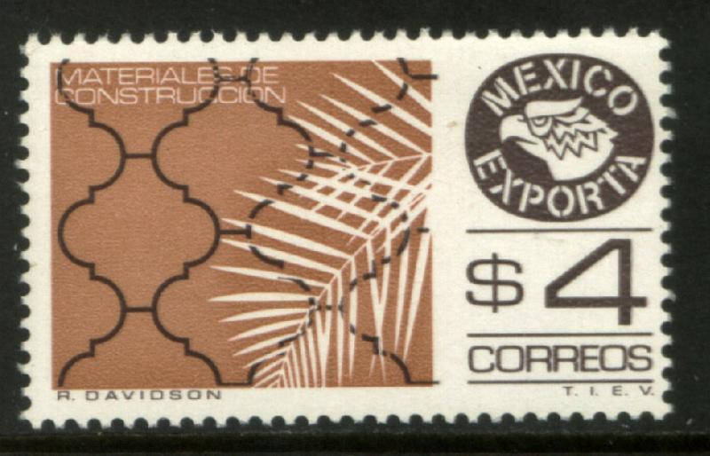 MEXICO Exporta 1119 $4P Construction Mats. Fluor Paper 8 MNH