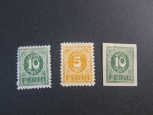 Estonia 1918 Sc 28-30 FU