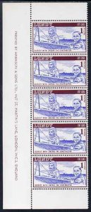Lundy 1954 definitive Airmail without dates 1p Bleriot &a...