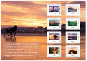France 2024 Normandy sunsets Lighthouse Landscapes set of 8 stamps booklet MNH