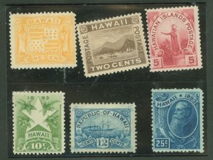 Hawaii #75-79 Unused Single (Complete Set)