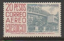 MEXICO C268, $20Pesos 1950 Definitive 2nd Printing wmk 300. MINT, NH. F-VF.