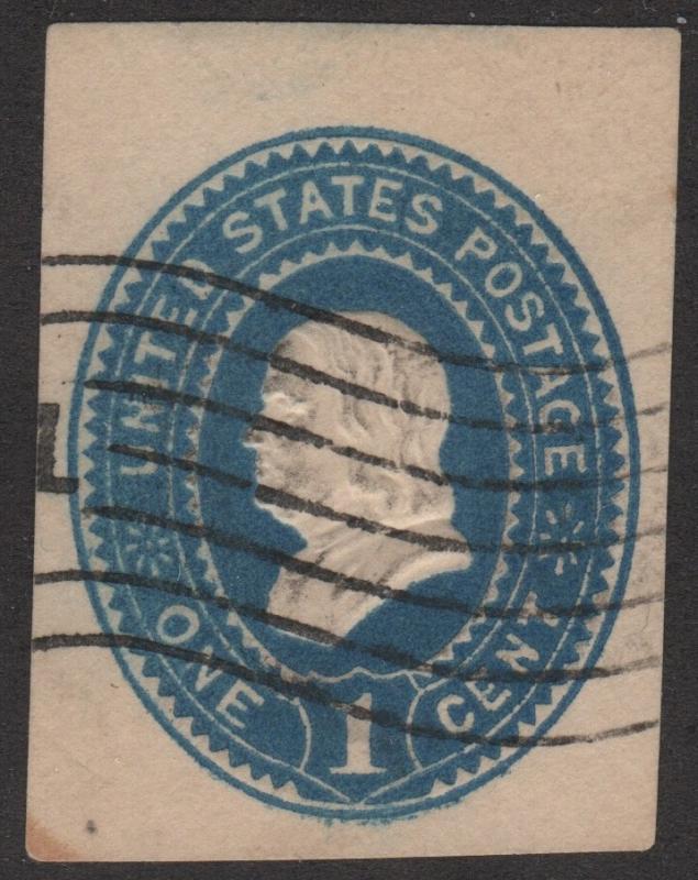 SC#U295 1¢ Franklin Cut Square (1894) Used
