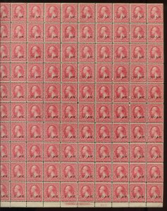 Guam Scott 2 Overprint Complete Unused Sheet of 100 Stamps (Stock Guam 2-sht 1)