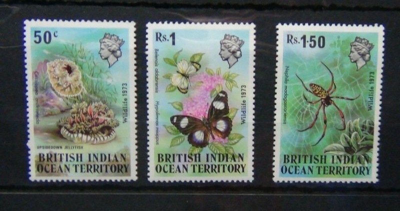 British Indian Ocean Territory 1973 Wildlife set 1st Series MNH