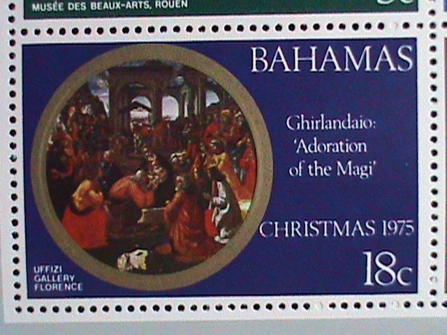 ​BAHAMAS STAMP:1975 SC#383a CHRISTMAS STAMPS MNH S/S SHEET   WITH ORIGINAL GUM