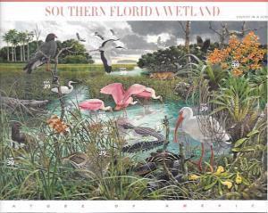 US #4099 Southern Florida Wetlands  sheet. Great info on the back.  Nice.