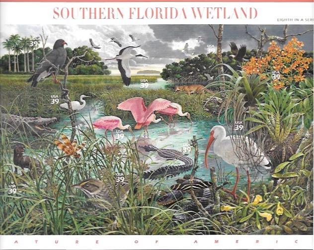 US #4099 Southern Florida Wetlands  sheet. Great info on the back.  Nice.