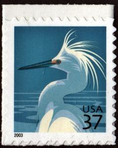 SC#3830 37¢ Snowy Egret Booklet Single (2004) SA