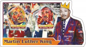 Stamps. Martin Luther King 2020 year 1+1 sheets perforated Gambia