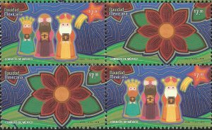 J) 2016 MEXICO, MEXICAN CHRISTMAS, BLOCK OF 4 MNH
