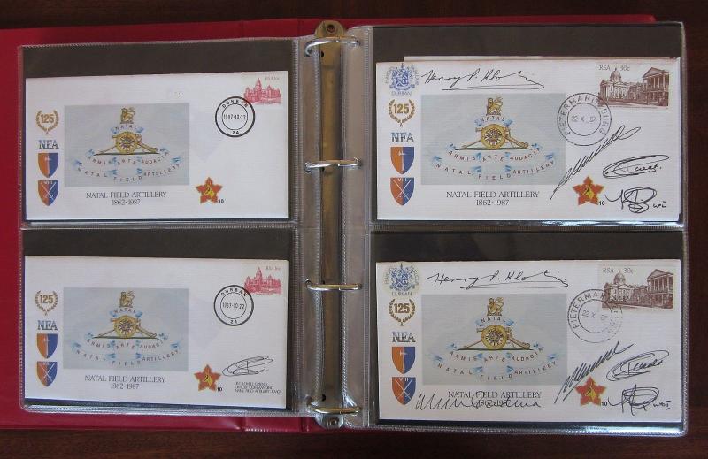 South Africa Military Covers Collection, 100+/- in padded album, many signed.