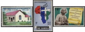 Gambia 250-252 (mh set of 3) Methodist Mission (1971)