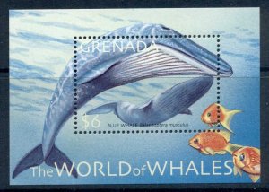 Grenada 2001 Marine Life, Blue Whale MS MUH