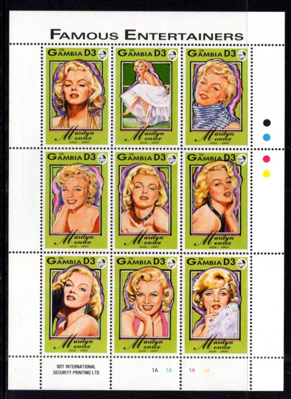 Gambia 1398 Marilyn Monroe Souvenir Sheet MNH VF