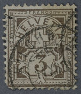 Switzerland #70 Used Cancel KILCHBERG HRM Wm 182 Type II